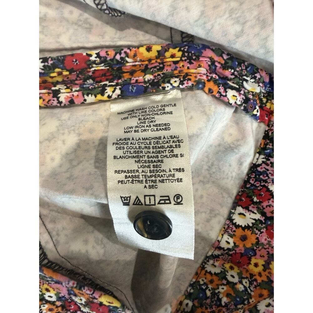 MAEVE x ANTHROPOLOGIE | Sleeveless T-Back Mini Dress Collared Floral | Large - Picture 8 of 13